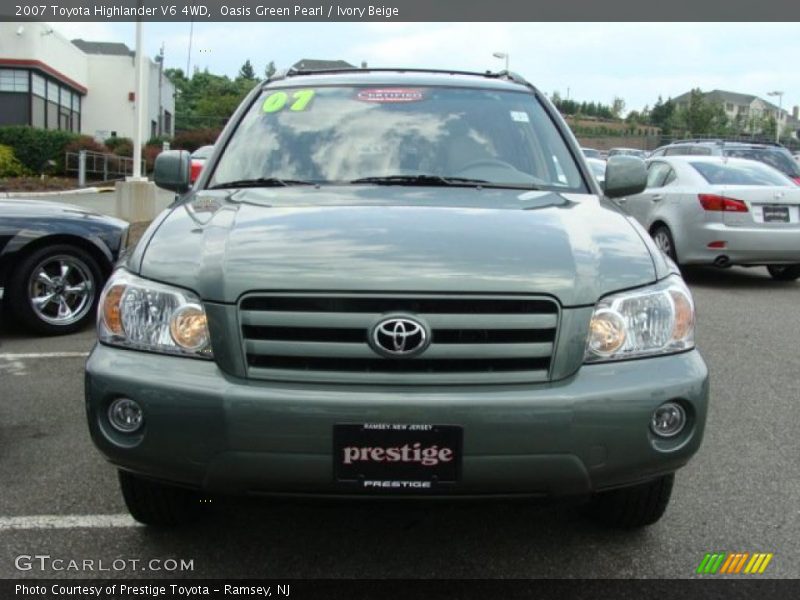 Oasis Green Pearl / Ivory Beige 2007 Toyota Highlander V6 4WD