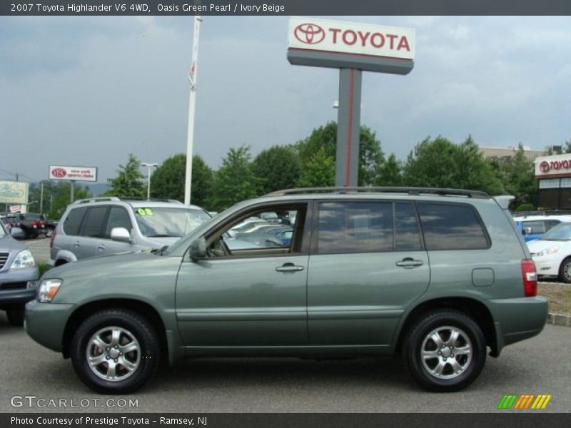 Oasis Green Pearl / Ivory Beige 2007 Toyota Highlander V6 4WD
