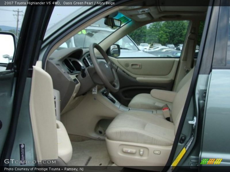 Oasis Green Pearl / Ivory Beige 2007 Toyota Highlander V6 4WD