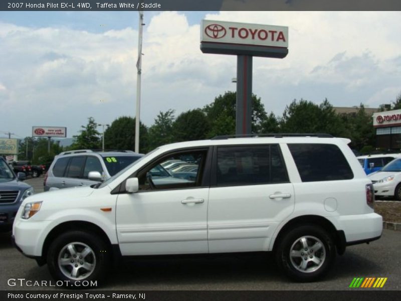 Taffeta White / Saddle 2007 Honda Pilot EX-L 4WD