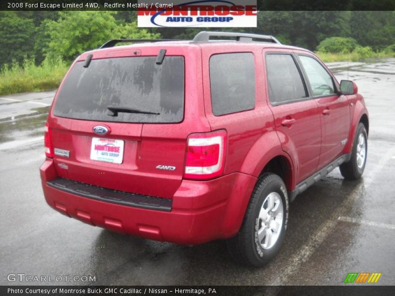 Redfire Metallic / Camel 2008 Ford Escape Limited 4WD