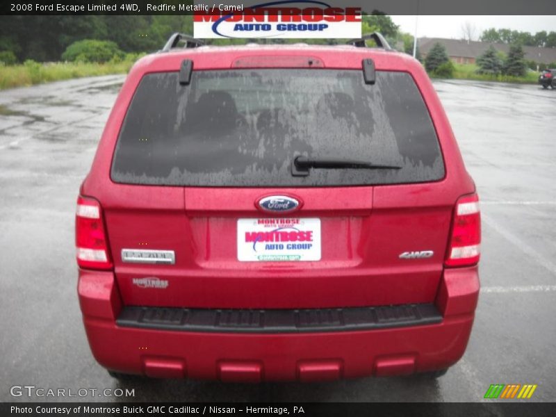 Redfire Metallic / Camel 2008 Ford Escape Limited 4WD