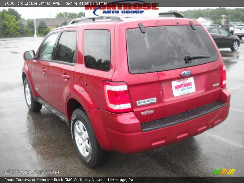 Redfire Metallic / Camel 2008 Ford Escape Limited 4WD