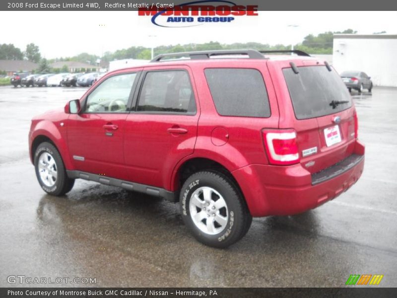 Redfire Metallic / Camel 2008 Ford Escape Limited 4WD