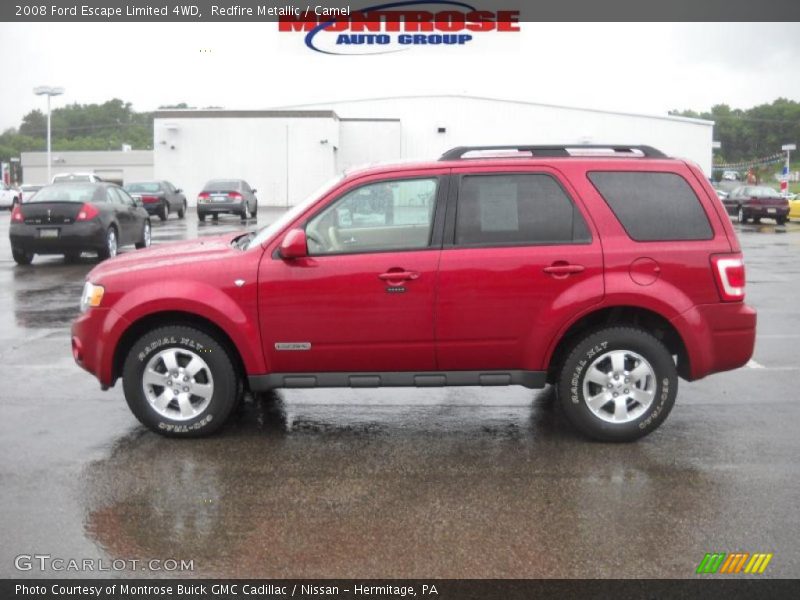 Redfire Metallic / Camel 2008 Ford Escape Limited 4WD