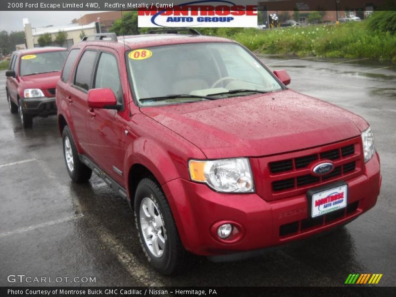 Redfire Metallic / Camel 2008 Ford Escape Limited 4WD