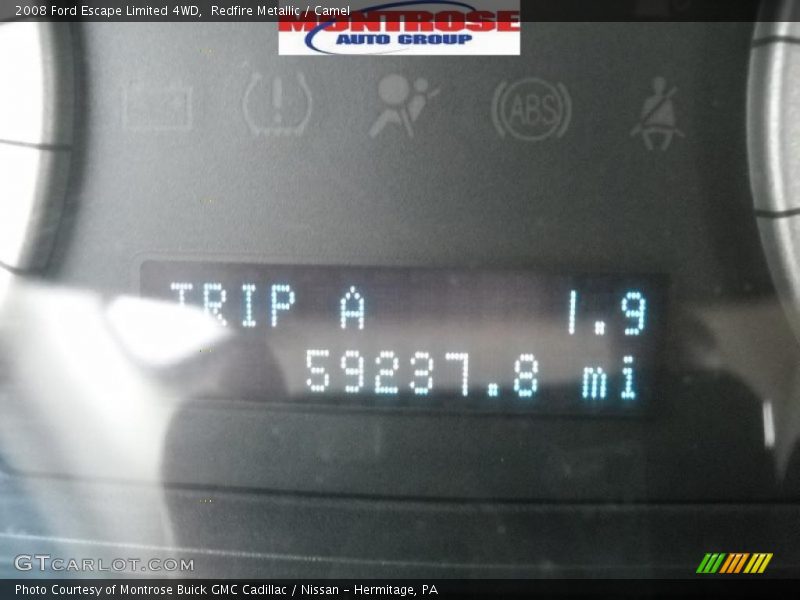 Redfire Metallic / Camel 2008 Ford Escape Limited 4WD