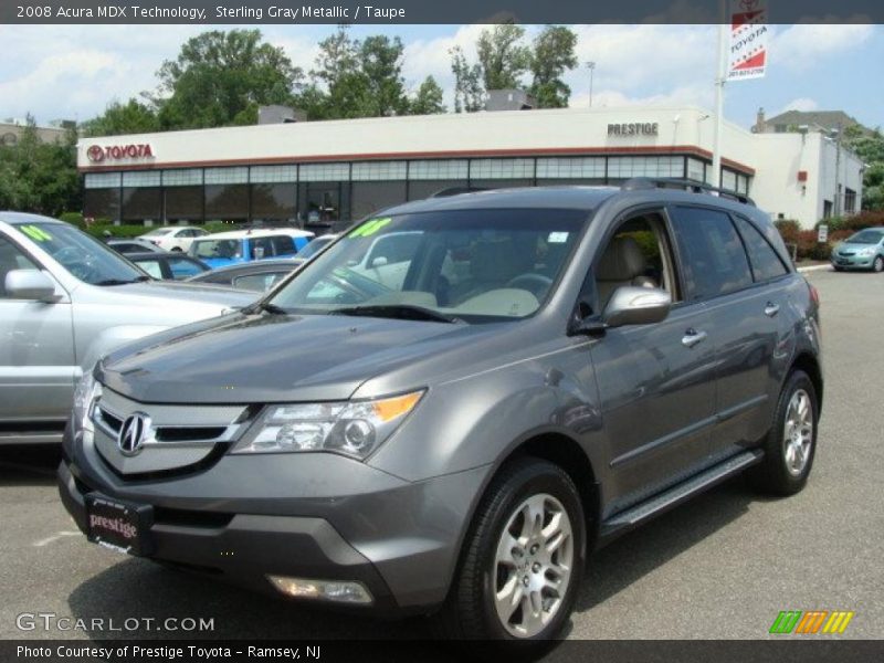 Sterling Gray Metallic / Taupe 2008 Acura MDX Technology