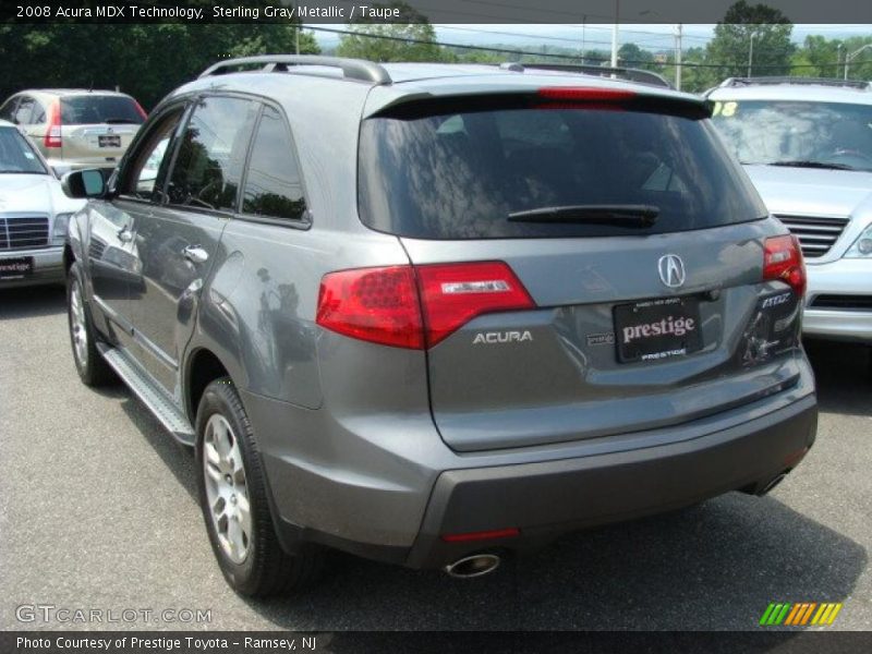 Sterling Gray Metallic / Taupe 2008 Acura MDX Technology