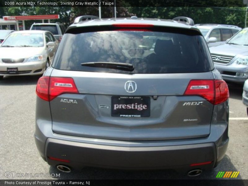 Sterling Gray Metallic / Taupe 2008 Acura MDX Technology