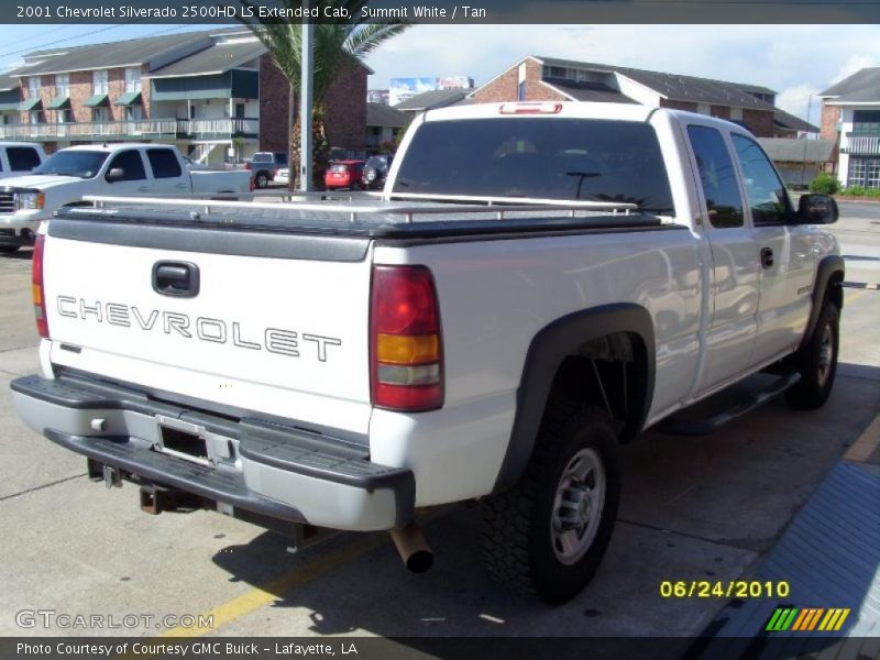Summit White / Tan 2001 Chevrolet Silverado 2500HD LS Extended Cab