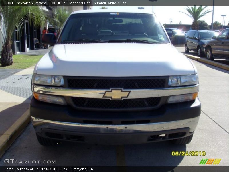 Summit White / Tan 2001 Chevrolet Silverado 2500HD LS Extended Cab
