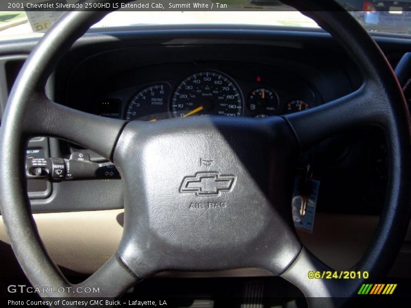 Summit White / Tan 2001 Chevrolet Silverado 2500HD LS Extended Cab