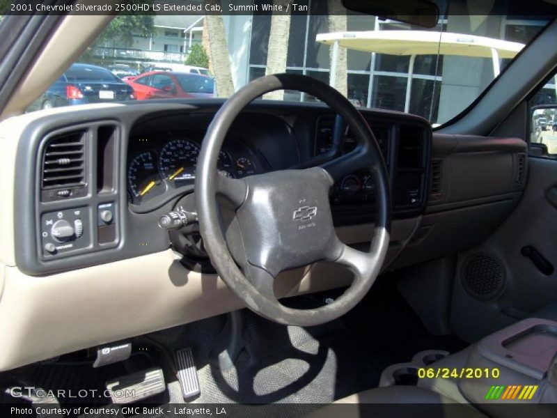 Summit White / Tan 2001 Chevrolet Silverado 2500HD LS Extended Cab