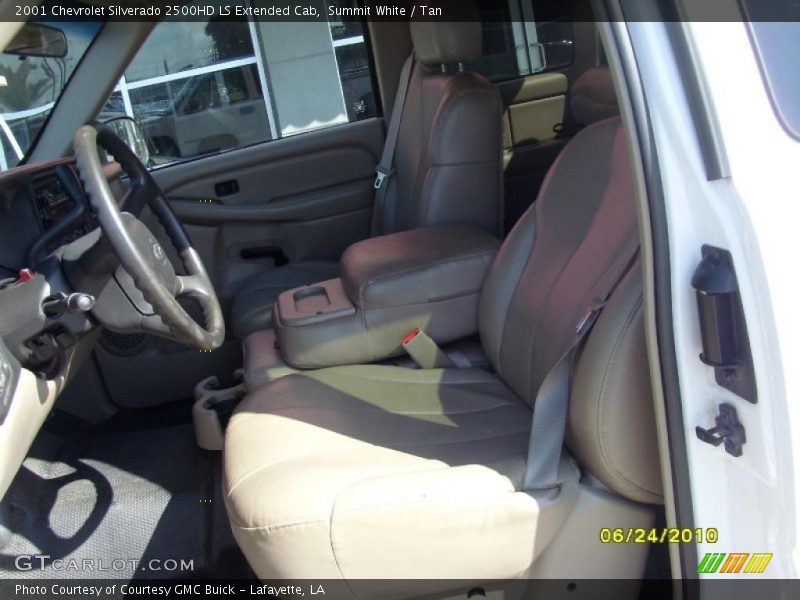 Summit White / Tan 2001 Chevrolet Silverado 2500HD LS Extended Cab