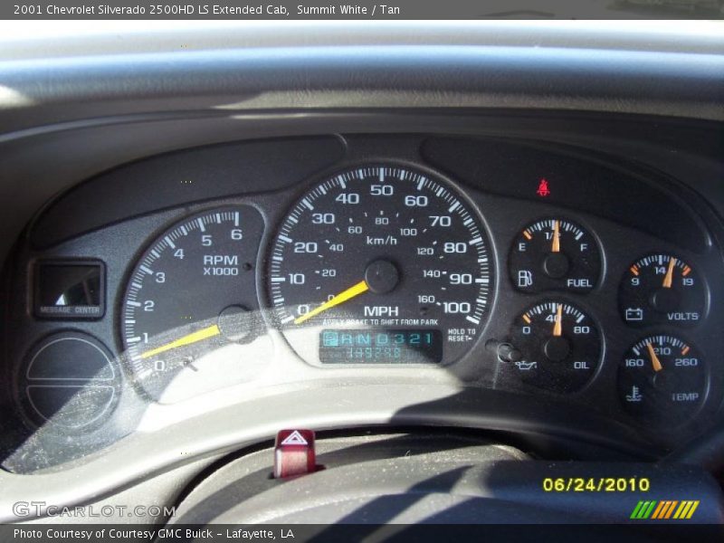 Summit White / Tan 2001 Chevrolet Silverado 2500HD LS Extended Cab