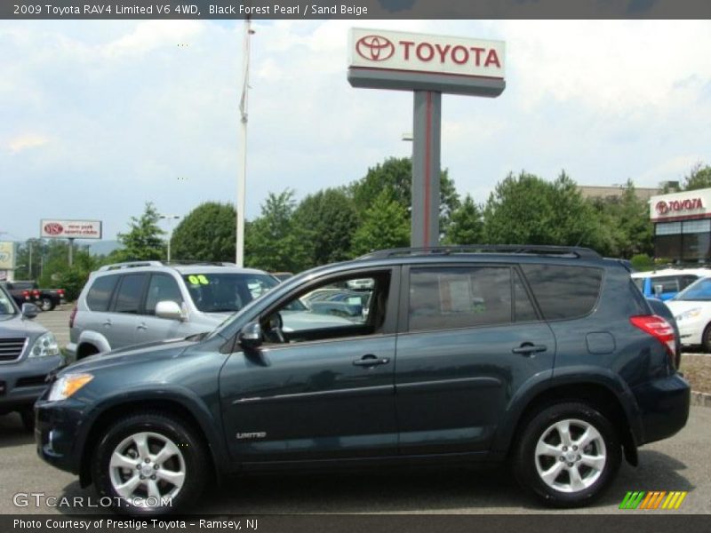 Black Forest Pearl / Sand Beige 2009 Toyota RAV4 Limited V6 4WD