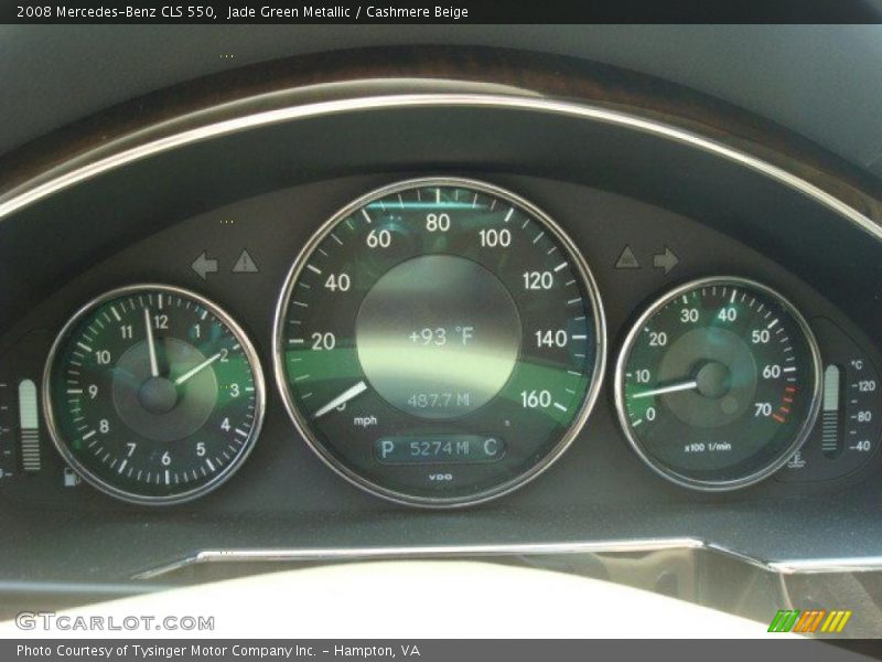 Jade Green Metallic / Cashmere Beige 2008 Mercedes-Benz CLS 550