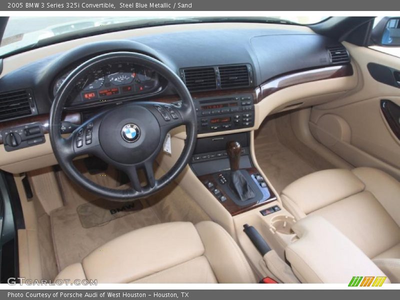 Steel Blue Metallic / Sand 2005 BMW 3 Series 325i Convertible