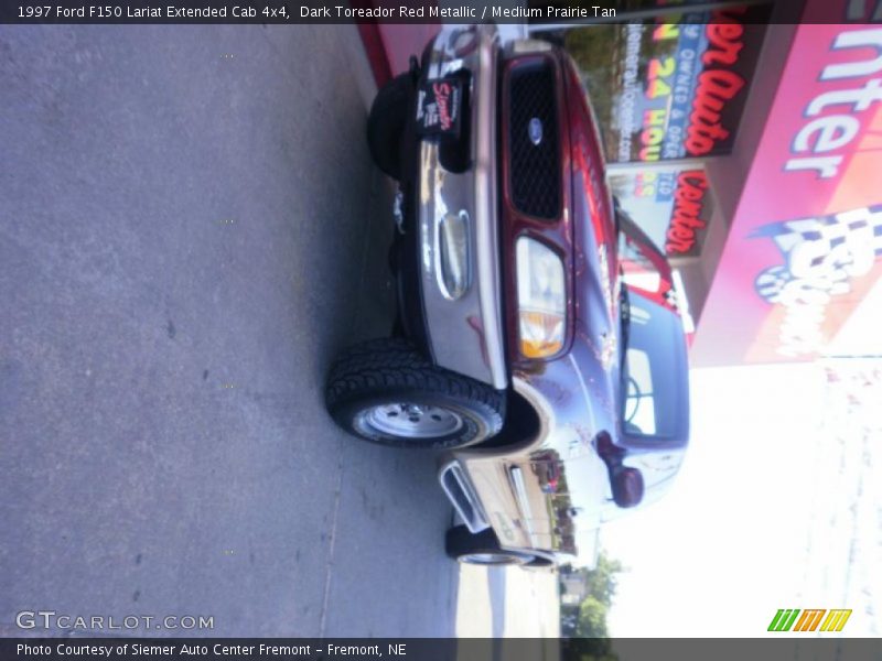 Dark Toreador Red Metallic / Medium Prairie Tan 1997 Ford F150 Lariat Extended Cab 4x4