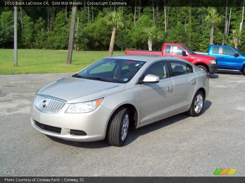 Gold Mist Metallic / Cocoa/Light Cashmere 2010 Buick LaCrosse CX