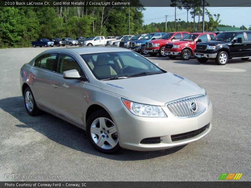 Gold Mist Metallic / Cocoa/Light Cashmere 2010 Buick LaCrosse CX