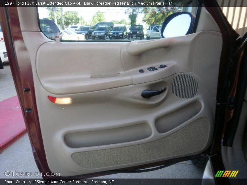 Dark Toreador Red Metallic / Medium Prairie Tan 1997 Ford F150 Lariat Extended Cab 4x4
