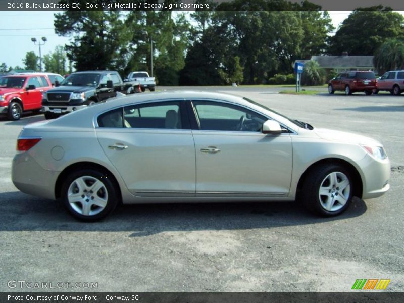 Gold Mist Metallic / Cocoa/Light Cashmere 2010 Buick LaCrosse CX