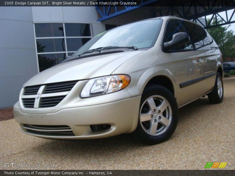 Bright Silver Metallic / Dark Khaki/Light Graystone 2005 Dodge Caravan SXT