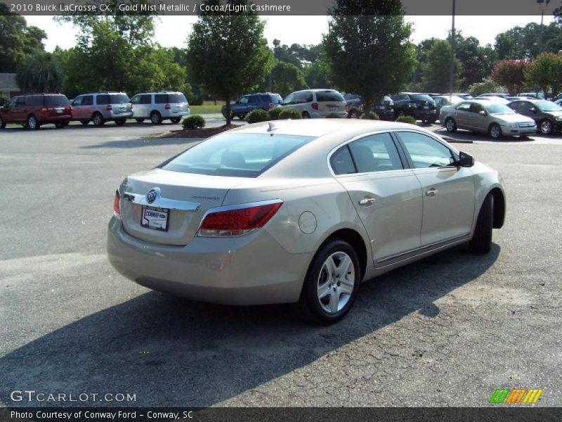 Gold Mist Metallic / Cocoa/Light Cashmere 2010 Buick LaCrosse CX