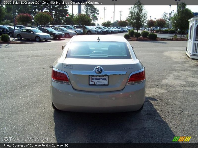 Gold Mist Metallic / Cocoa/Light Cashmere 2010 Buick LaCrosse CX