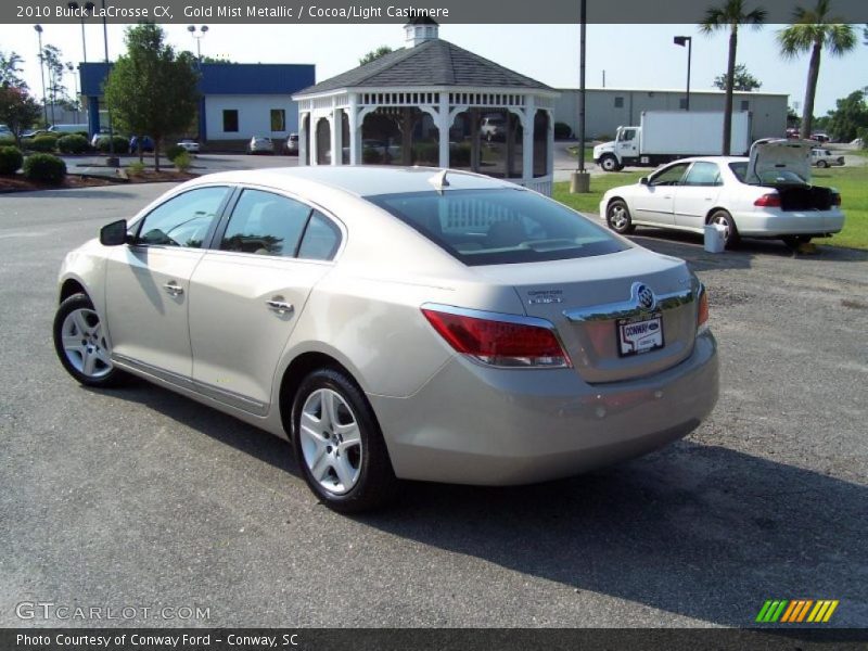 Gold Mist Metallic / Cocoa/Light Cashmere 2010 Buick LaCrosse CX