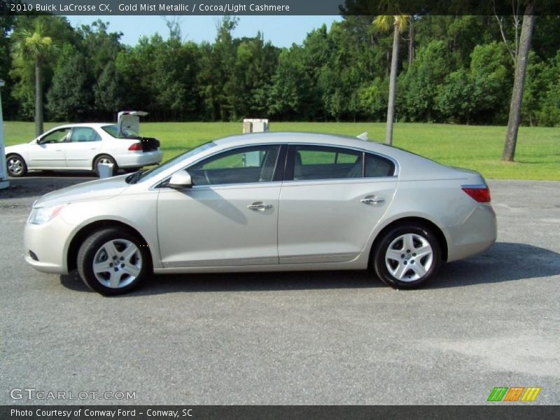 Gold Mist Metallic / Cocoa/Light Cashmere 2010 Buick LaCrosse CX