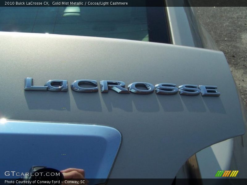 Gold Mist Metallic / Cocoa/Light Cashmere 2010 Buick LaCrosse CX