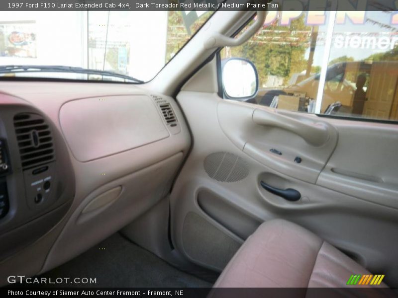 Dark Toreador Red Metallic / Medium Prairie Tan 1997 Ford F150 Lariat Extended Cab 4x4