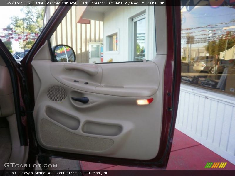 Dark Toreador Red Metallic / Medium Prairie Tan 1997 Ford F150 Lariat Extended Cab 4x4