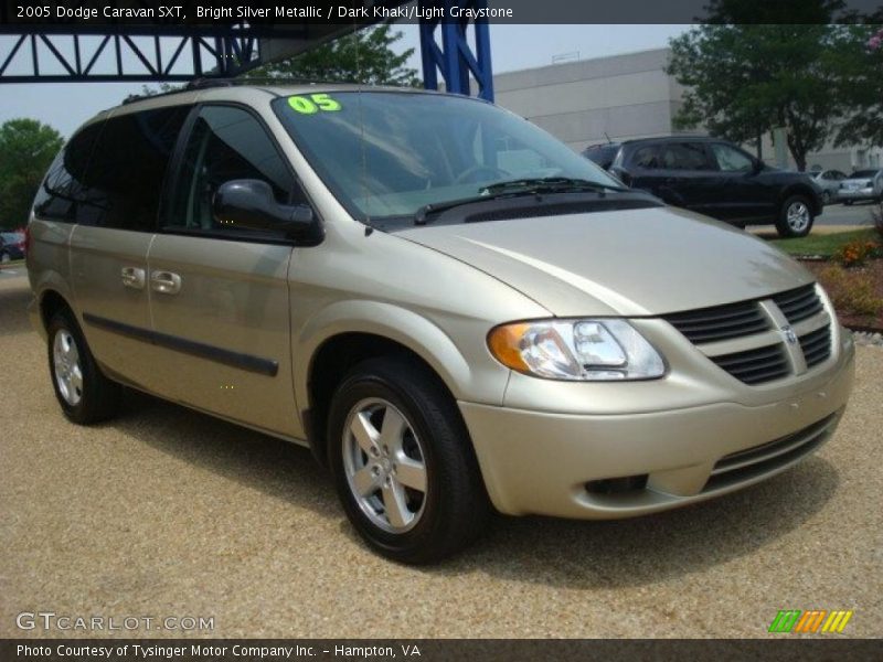 Bright Silver Metallic / Dark Khaki/Light Graystone 2005 Dodge Caravan SXT