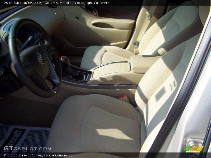 Gold Mist Metallic / Cocoa/Light Cashmere 2010 Buick LaCrosse CX