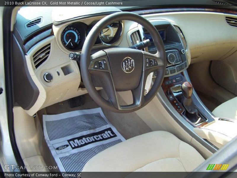 Gold Mist Metallic / Cocoa/Light Cashmere 2010 Buick LaCrosse CX