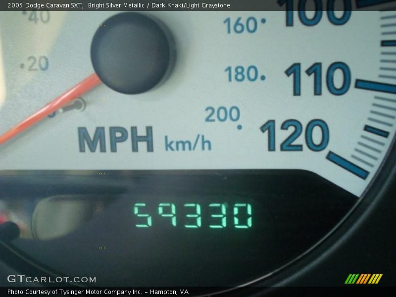 Bright Silver Metallic / Dark Khaki/Light Graystone 2005 Dodge Caravan SXT