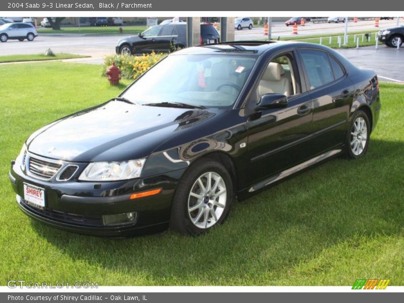 Black / Parchment 2004 Saab 9-3 Linear Sedan