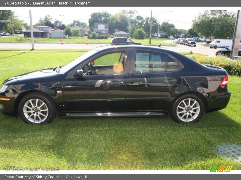 Black / Parchment 2004 Saab 9-3 Linear Sedan