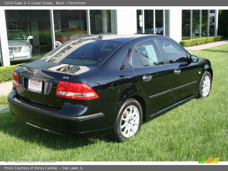 Black / Parchment 2004 Saab 9-3 Linear Sedan