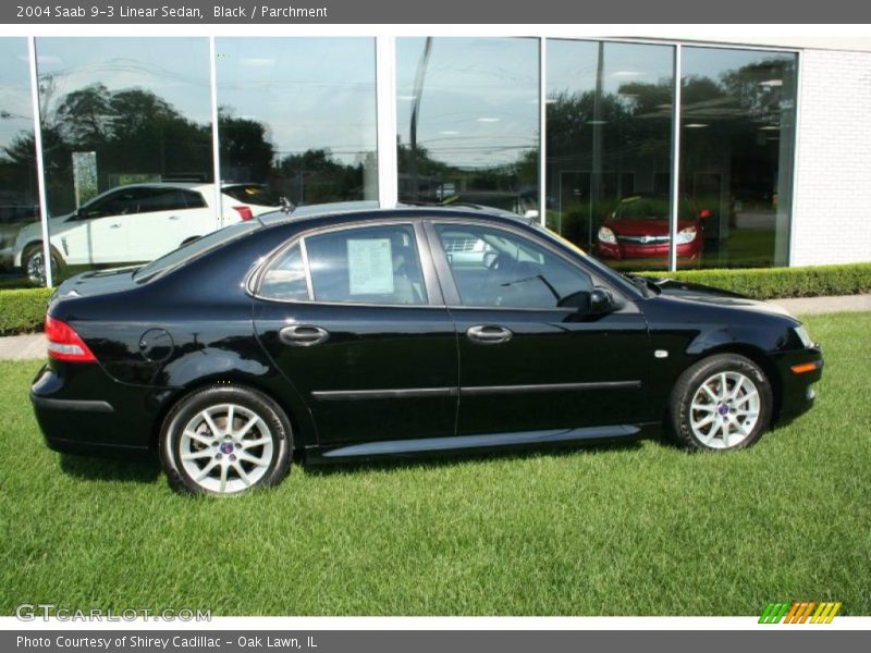 Black / Parchment 2004 Saab 9-3 Linear Sedan