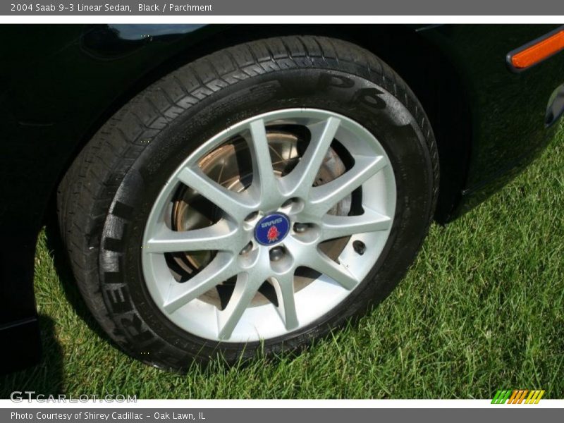 Black / Parchment 2004 Saab 9-3 Linear Sedan