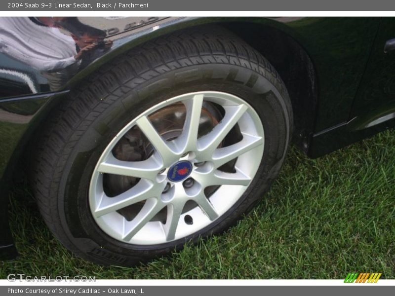 Black / Parchment 2004 Saab 9-3 Linear Sedan