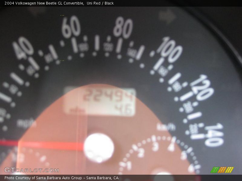 Uni Red / Black 2004 Volkswagen New Beetle GL Convertible