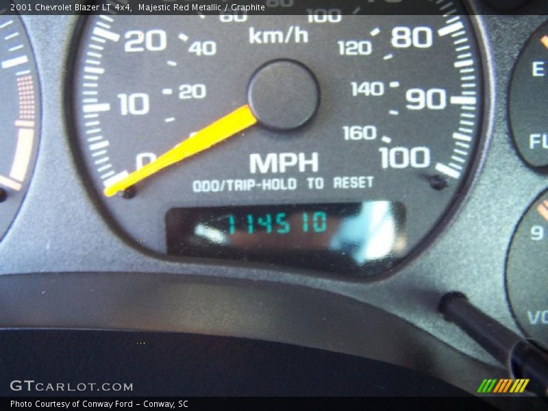 Majestic Red Metallic / Graphite 2001 Chevrolet Blazer LT 4x4