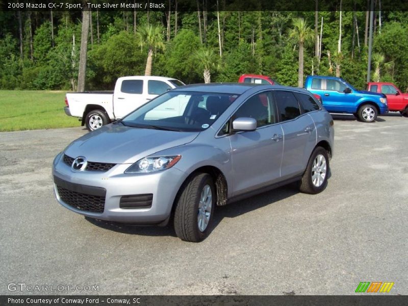 True Silver Metallic / Black 2008 Mazda CX-7 Sport