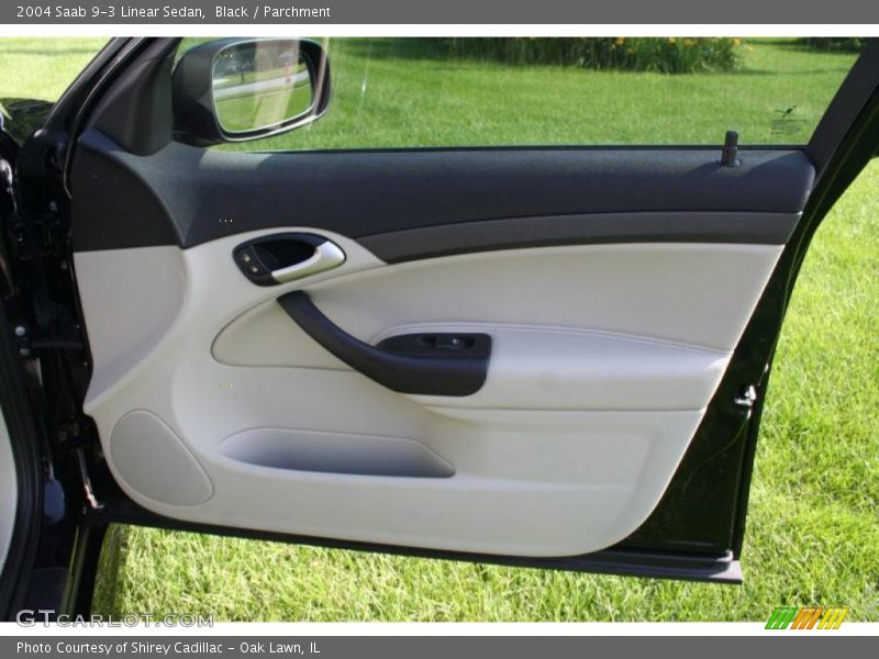 Black / Parchment 2004 Saab 9-3 Linear Sedan
